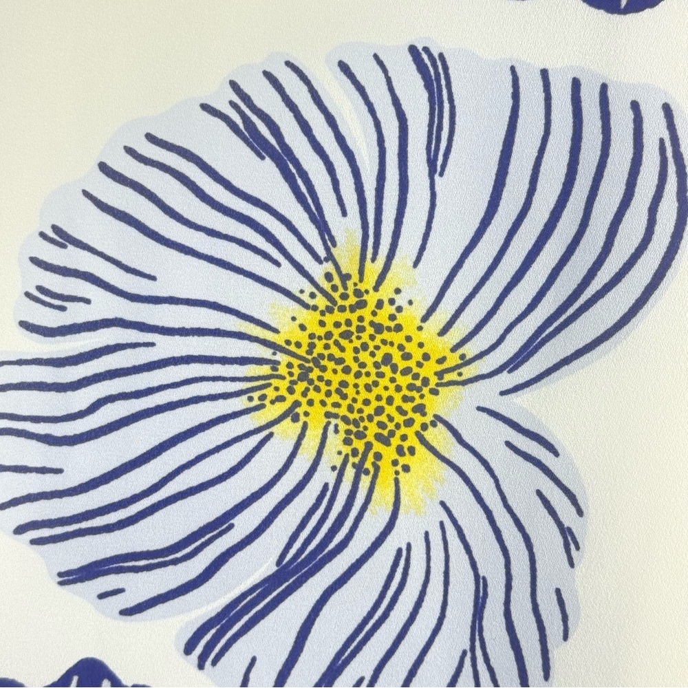 🛍️Nine West Womens Blue White Floral Tank Top XXL Relax Fit Summer Spring Vibes - Picture 6 of 12